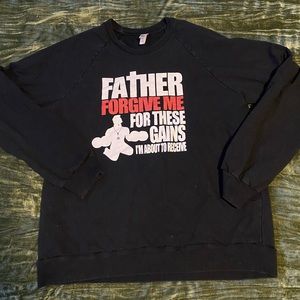 bro science gym sweatshirt size large